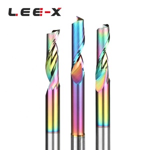 Цветные концевые фрезы DLC с одной канавкой, карбидные фрезы для станка с ЧПУ, 4*25*50 мм для алюминиевой концевой фрезы с одной канавкой - Product Image 5