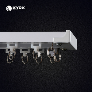 Kyok Nhà Máy Bán Buôn Trần Đôi Rèm Theo Dõi Nhôm Rèm Lõm Theo Dõi Cho Nhà Nhôm Rèm Đường Ray - Product Image 2