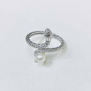 10579DIY Accessoires en perles Anneau en argent S925 Support vide en forme de gourde Double perle Bijoux en argent avec perles de 6-9 mm Style tendance à incrustation - Product Image 4
