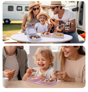 Diseño de <span class=keywords><strong>libro</strong></span> único, libre de Bpa, Grado Alimenticio, silicona, portátil, para viajes al aire libre, platos plegables para bebés, plato personalizado para <span class=keywords><strong>comer</strong></span> para niños - Product Image 6