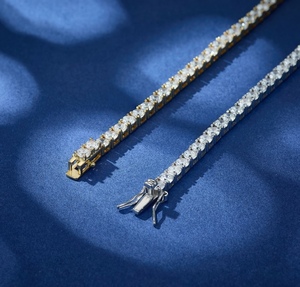 Pulsera de Tenis para Mujer de 8 Pulgadas Bañada en Oro de 18K con Diamantes de Zirconia Cúbica, Brazalete de Eslabones de Cobre y Plata a la Moda - Product Image 5