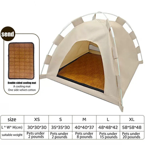 Portable Cat Tent <b>Bed</b> Breathable Oxford Pet <b>House</b> with Double-sided Mat Summer Cooling Cat Cave for Indoor Outdoor Cats Dogs - Product Image 5