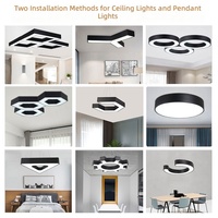 Luminaire suspendu carré moderne de haute qualité, style industriel créatif, éclairage linéaire LED pour bureau