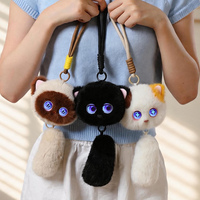 Porte-clés en peluche AI Chat, pendentif animal en peluche moelleux, breloque de sac Kawaii, porte-clés chaton doux, décoration pour sac à dos et sac à main, vente en gros