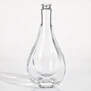 Engraving Empty 700ml 750ml Premium Wine Vodka Glass Bottles With Cork Lid