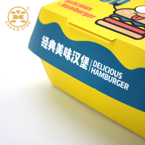 Boîte alimentaire pour hamburger, impression CMYK aux couleurs attrayantes, boîte à salade jetable pour vente au détail, boîte à emporter en carton <span class=keywords><strong>blanc</strong></span>, vente en gros OEM - Product Image 5