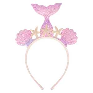 Bestseller Kinder Exquisite Haaraccessoires Regenbogen Meerjungfrau Stirnband Prinzessin Meerjungfrau Tüllblume & Cartoon Tier Haarschmuck - Product Image 5