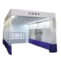 Cabine de ponçage et de meulage industrielle pour atelier de réparation automobile