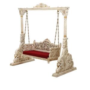 Columpio Jhoola de Madera Tallada de la India, Diseño para Bodas, Columpio de Madera Tallada Pesada, Columpio Hecho a Mano para Decoración - Product Image 1