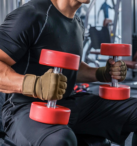 Gants de fitness unisexes en polyester à demi-doigts pour la musculation, les sports de plein air, antidérapants, résistants à l'usure, respirants - Product Image 5