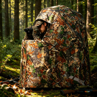Tente de chasse pliable portable, camouflage extérieur, légère, avec vision unidirectionnelle, abri de chasse économique