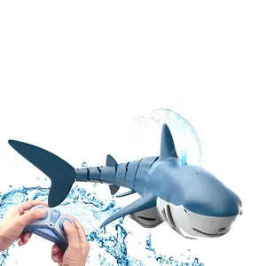 2.4GHz rc boat spray water shark rechargeable electric high simulation remote control shark swimming toys for kids