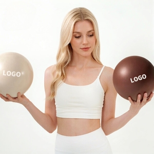 Pelota de Pilates Mini de PVC Marrón de 300g, Ligera, con Logotipo Personalizado, de 20cm, para Ejercicio, Fitness, Yoga, Entrenamiento del Core y Rehabilitación - Product Image 2