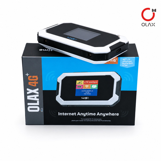 OLAX MT80 High Speed LCD Unlocked Modem Wifi6 150mbps 4g Lte Sim Card Wireless Lte Modem Router with 2  Crc9 Antenna Port