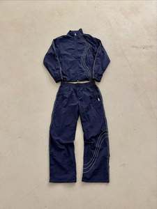 Giacca a Vento in Nylon con Bordi Riflettenti e Linee Evidenziate, Pantaloni da Jogging, Tuta da Corsa con Strisce per <span class=keywords><strong>Uomo</strong></span> - Product Image 4