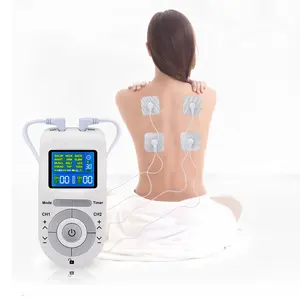 Stimulateur musculaire électronique EMS à double canal pour la maison, soulagement de la douleur corporelle, unité de massage TENS à impulsions