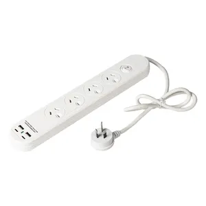 Multiple Outlets 4 USB Ports Fast Charging Smart Home Overload Protection Plug Power Strip