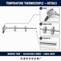 Thermocouple de préchauffage pour convertisseur HUADONG 300 tonnes, protection en céramique en alliage haute température à montage réglable