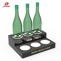 Support de présentation de bouteilles de liqueur JAYI sur mesure, support en acrylique pour bouteilles de vin avec lumière LED