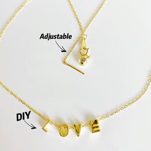 Collier pendentif pour femme Dylam Trendy Jewelry Accessories, argent sterling 925 plaqué or 18 carats, pendentifs alphabet 26 lettres A-Z - Product Image 2