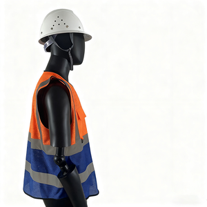 سترة أمان عاكسة عالية الوضوح بلونين للبستانيين وفنيي الفحص وإنشاء الطرق والنظافة - Product Image 4