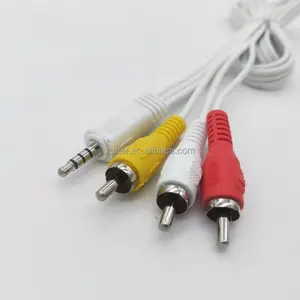 1.5M 3.5Mm Jack Stereo Nam Đến 3 RCA Aux Âm Thanh Cáp Adapter Cord