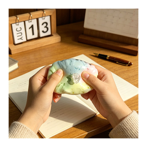 Leak Proof Silicone Handmade Decompression Ball Premium Clear Texture <b>Squishy</b> Toy Portable Relaxer Travel Companion - Product Image 3