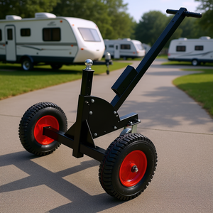 Chariot de remorquage robuste 2 en 1, capacité 1500 lb, boule d'attelage de 2 pouces, hauteur réglable pour le transport de camping-cars et de bateaux - Product Image 2