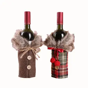Dekorasi Natal Rumah Santa Claus Botol Anggur Penutup Snowman Stocking Hadiah Pemegang Xmas Navidad Dekorasi Tahun Baru