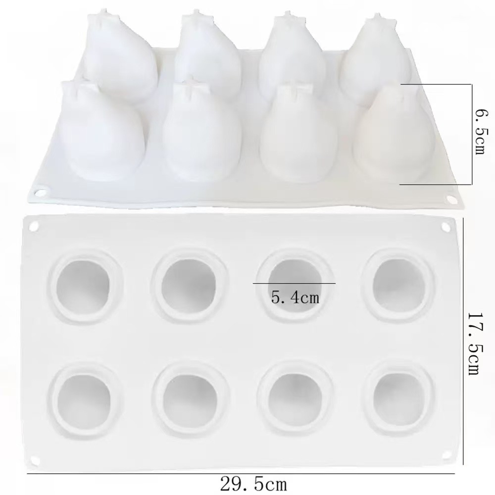 White-pear silicone mold