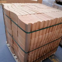 Brique d'alumine haute résistance thermiquement stable et courbée pour le toit de l'arche du four à ciment