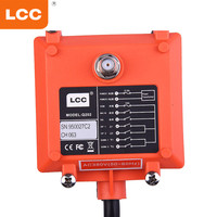 Transmitter dan Receiver Kecepatan Ganda LCC Q202 2 Tombol Remote Control Radio untuk Winch Industri dan Tail Lift