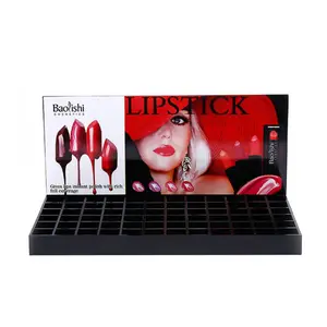 Gaya baru Counter Top akrilik kosmetik Lipgloss rak Tampilan Plexiglass Desktop lipstik Makeup pajangan berdiri