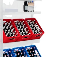 PROREGAL Étagère à caisses de boissons Bodensee 6 caisses 5 niveaux Non pliable 180x100x30cm Type autoportant