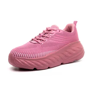 JIANKUN CE punta in acciaio traspirante per suole in gomma da donna leggero Anti-impatto in pelle di sicurezza superiore scarpe