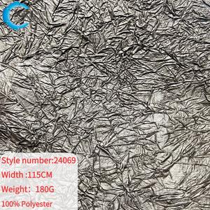 قماش فستان نسائي من الكريب البوليستر 100% |   أقمشة منسوجة مطوية بختم ساخن ورقائق مجعدة للملابس - Product Image 6