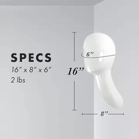 Tête de Mannequin Murale en PVC pour Présentation de Perruques et Chapeaux, Forme de Tête Caucasienne Blonde pour Salon de Coiffure