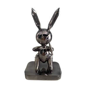 Personnalisable Art Moderne <span class=keywords><strong>Jeff</strong></span> <span class=keywords><strong>Koons</strong></span> <span class=keywords><strong>Ballon</strong></span> Abstrait En Acier Inoxydable Lapin Sculpture Unique Résine Artisanat Animal Sculpture - Product Image 1