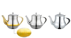 Théière en acier inoxydable de qualité supérieure de style arabe, <span class=keywords><strong>design</strong></span> simple avec poignée latérale pour bouilloire à eau, théière - Product Image 4