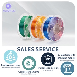 Lụa Tri màu PLA Filament 1.75 mét 3D máy in ánh sáng vàng + Bầu trời màu xanh + Fuchsia 3D Filament 1kg PLA lụa Nhiều màu PLA Filament - Product Image 3