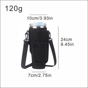 네오프렌 물병 파우치 30oz 40oz 텀블러용, 맞춤 디자인 단열 병 캐리어 가방 체육관, 하이킹, 러닝, 선물용 - Product Image 6