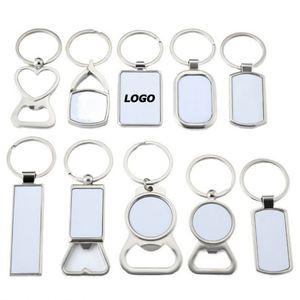 Porte-clés personnalisé en métal vierge pour sublimation - Pendentif à imprimer soi-même avec photo pour cadeaux promotionnels - Product Image 1