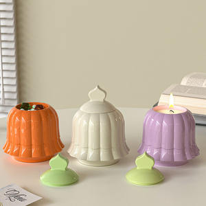 YS campanas modelado tarros de velas molde de silicona con tapa caja de almacenamiento de yeso contenedor molde de fundición DIY decoración de Navidad fabricación - Product Image 4