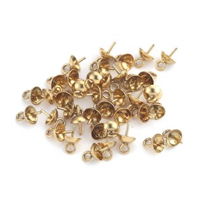Stainless Steel Half <b>Moon</b> Pendant Holders For <b>Earring</b> Making 10Pcs Smooth Finish Jewelry Findings Components - Product Image 4