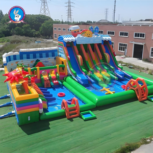 Thương mại khổng lồ ngoài trời lớn <span class=keywords><strong>Inflatable</strong></span> sân chơi Combo trở ngại khóa học Bouncer trượt nước vui vẻ thành phố lâu đài nước - Product Image 2