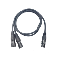 Câble audio de haute qualité avec placage or, adaptateur de câble XLR 3 broches, câble répartiteur en Y XLR femelle vers 2 XLR mâle, 0,5/1/2/3 m