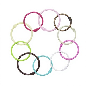 YIWANG, venta al por mayor, anillos de encuadernación de hojas sueltas de colores de tamaño personalizado, anillo de libro de acero para tarjeta o archivo - Product Image 1