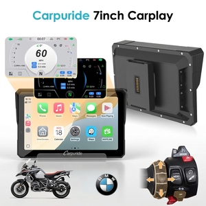 Écran de tableau de bord de <span class=keywords><strong>moto</strong></span> Carpuride W702BS 7 pouces IPS avec WiFi 5G intégré, CarPlay, Android Auto, compatible BMW, GPS étanche - Product Image 1
