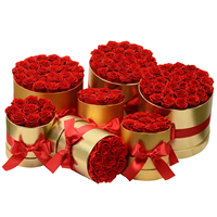 Rose éternelle stabilisée personnalisée avec logo, fleurs éternelles stabilisées pour cadeau d'Octobre Rose en Croatie, décoration intérieure jaune, vente en gros