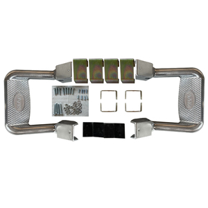 JOESHIER Accesorios Universales para Autos 4x4, Estribos Laterales de Aluminio con Recubrimiento de Polvo Negro, Antideslizantes, Plateados - Product Image 2